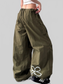 Women Drawstring Wide Leg Cargo Pants nicholesgifts