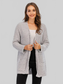 Angel Wings Pocketed Open Front Long Sleeve Cardigan nicholesgifts