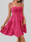 Women Smocked Tiered Sleeveless Mini Summer Dress nicholesgifts