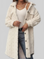 NicholesGifts Women Fuzzy Button Up Long Sleeve Longline Coat NicholesGifts