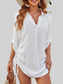 Women Texture Drawstring Half Sleeve Blouse nicholesgifts