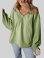 Pocketed Half Zip Dropped Shoulder Hoodie NicholesGifts