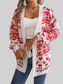 Women Pocketed Open Front Long Sleeve Cardigan nicholesgifts