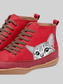 Women Cat Print Striped Ankle Sneakers NicholesGifts