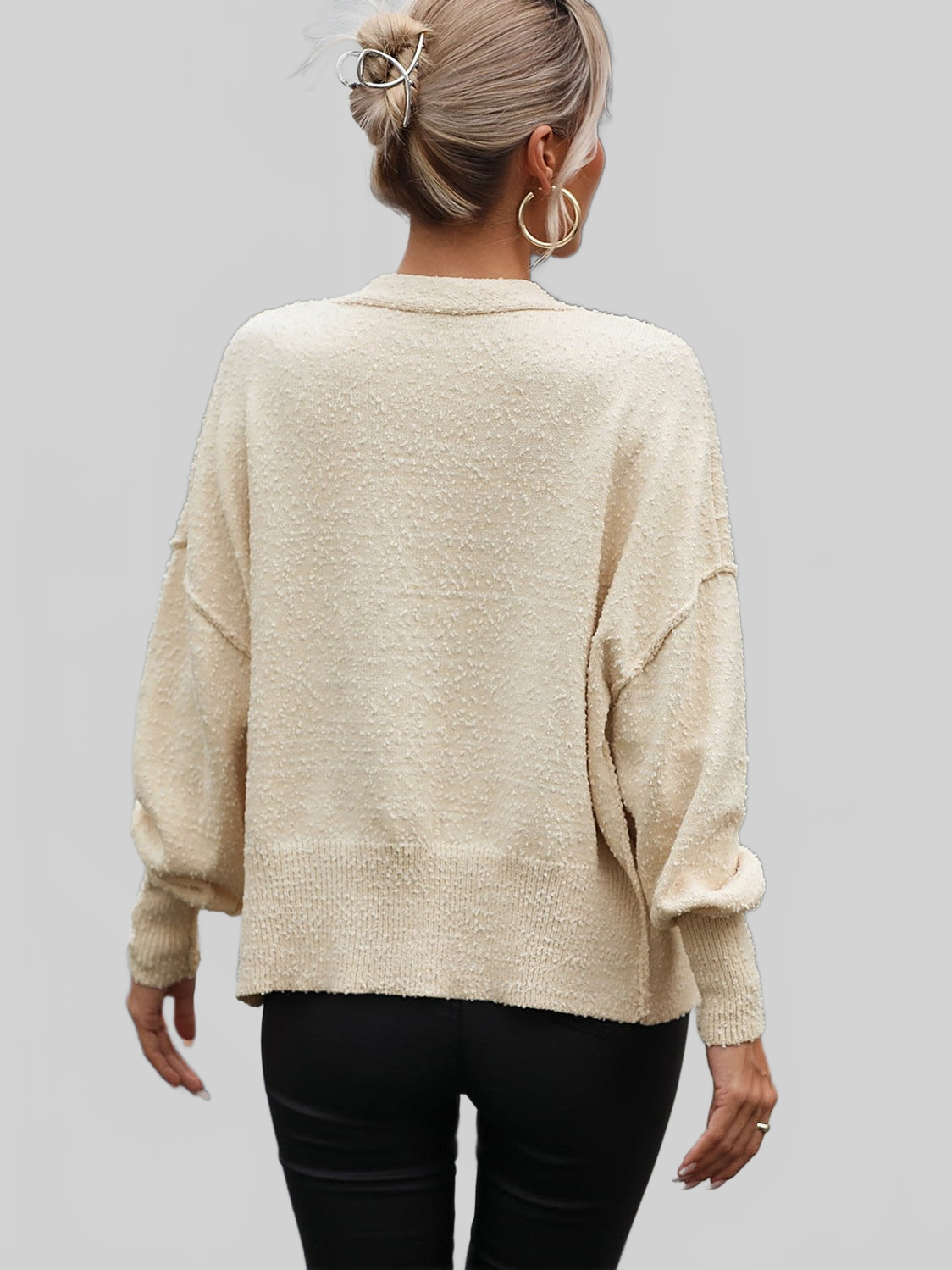 Button-Up Dropped Shoulder Cardigan Trendsi