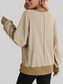 Exposed Seam Striped Contrast Sweatshirt nicholesgifts