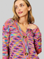 Angel Wings Woven Right V-Neck Long Sleeve Cardigan nicholesgifts