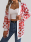 Women Pocketed Open Front Long Sleeve Cardigan nicholesgifts