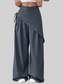 Women Wrap-Front Wide-Leg Pants nicholesgifts
