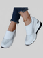 Women Rhinestone Embellished Wedge Sneakers nicholesgifts