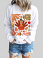 Women Turkey Graphic Round Neck Long Sleeve Thanksgiving Sweatshirt nicholesgifts