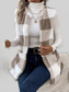 Women Cozy Plaid Sherpa Vest Coat nicholesgifts