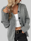 Women Drawstring Button Up Hooded Cardigan nicholesgifts