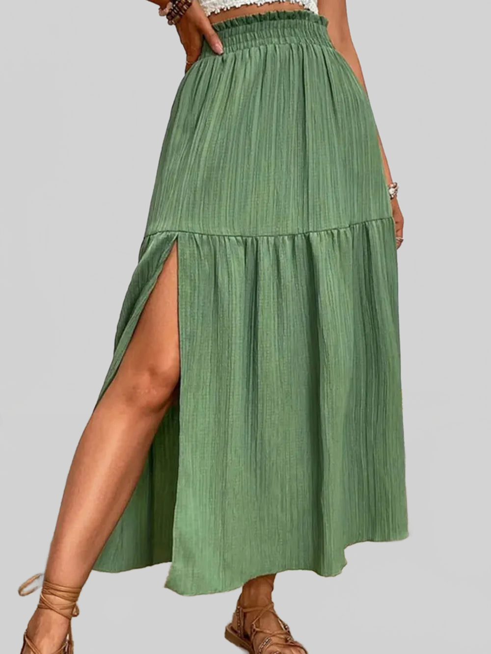 Frill Slit Skirt nicholesgifts