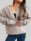 Flower Button Up Ribbed Hem Cardigan nicholesgifts