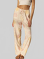 Women Printed Drawstring Straight Pants nicholesgifts