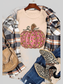 Pumpkin Round Neck Short Sleeve T-Shirt nicholesgifts