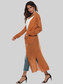Long Sleeve Open Front Buttoned Cardigan nicholesgifts