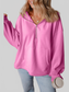 Pocketed Half Zip Dropped Shoulder Hoodie NicholesGifts