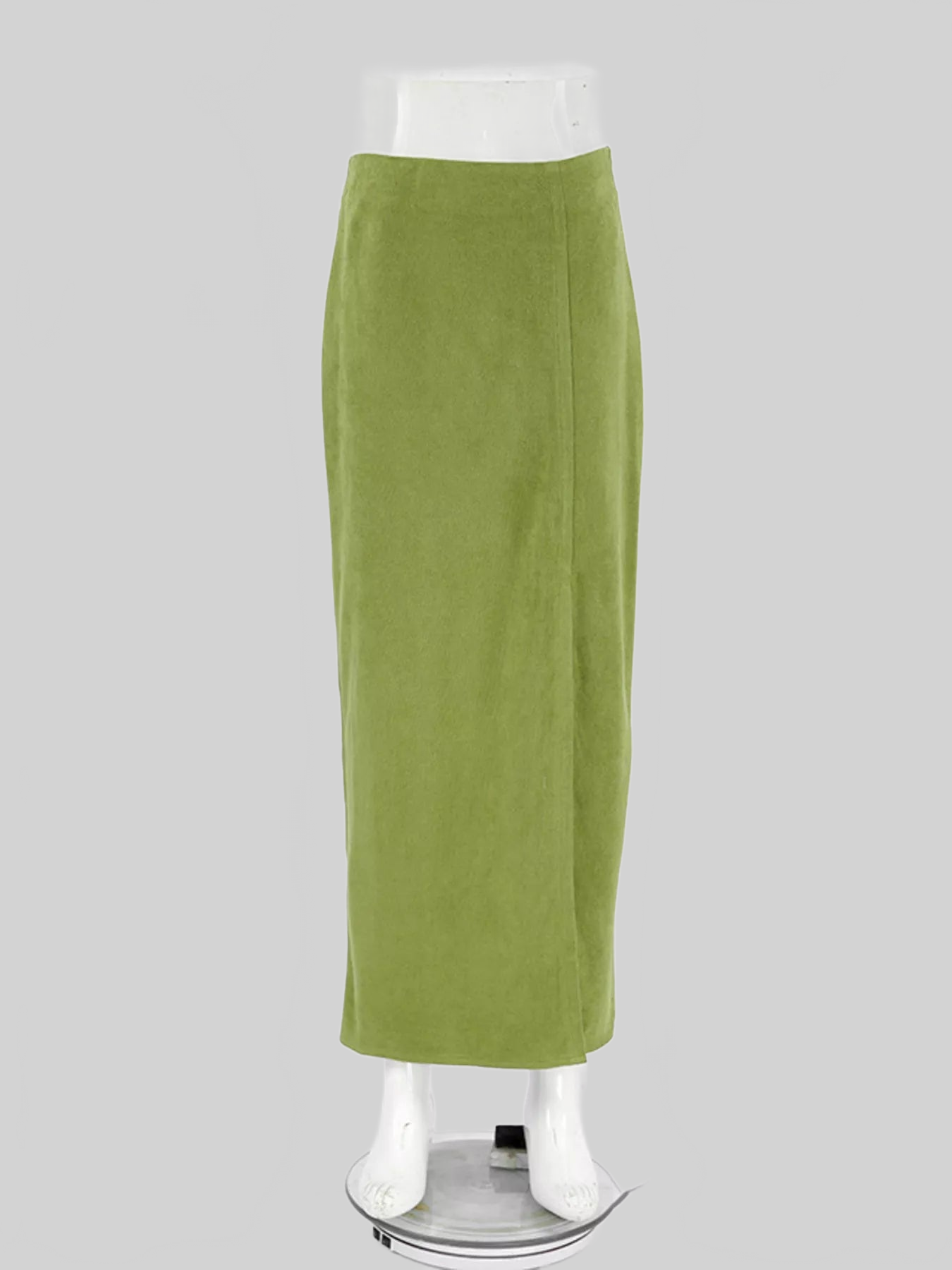 Women Solid Color Midi Skirt nicholesgifts