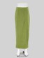 Women Solid Color Midi Skirt nicholesgifts
