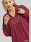 Women Umgee Full Size Linen Scallop Hem Long Sleeve Blouse with Contrast Trim Plus Size NicholesGifts