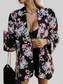 Tied Printed Collared Neck Long Sleeve Jacket nicholesgifts