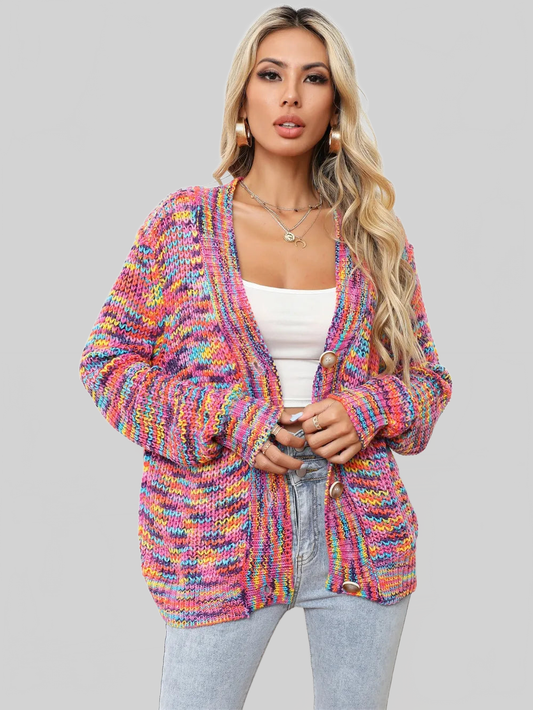 Women Angel Wings Button Up Dropped Shoulder Cardigan nicholesgifts