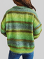 Women Striped Round Neck Long Sleeve Pullover Sweater nicholesgifts