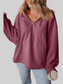 Pocketed Half Zip Dropped Shoulder Hoodie NicholesGifts