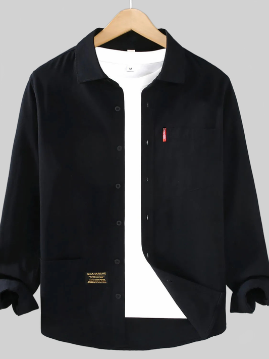 Men's Plus Size Button Up Long Sleeve Shirt nicholesgifts