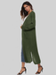 Long Sleeve Open Front Buttoned Cardigan nicholesgifts