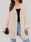 Women Open Front Dropped Shoulder Longline Cardigan nicholesgifts