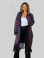 Women Angel Wings Fringe Hem Open Front Cardigan - Multicolor nicholesgifts