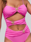 Women Cutout Spaghetti Strap One-Piece Swimwear nicholesgifts