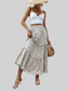 Frill Tiered Printed Skirt nicholesgifts