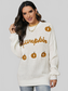 Women Spirit Of Halloween Pumpkin Embroidery Long Sleeve Sweater nicholesgifts