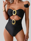 Women Cutout Sweetheart Neck One-Piece Swimwear nicholesgifts