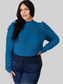 Basic Full Size Ribbed Mock Neck Puff Sleeve T-Shirt nicholesgifts