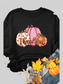 Pumpkin Graphic Round Neck Dropped Shoulder Sweatshirt nicholesgifts
