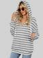 Drawstring Striped Long Sleeve Hoodie NicholesGifts