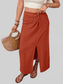 Slit Midi Skirt nicholesgifts