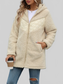 Fuzzy Zip Up Long Sleeve Hooded Jacket nicholesgifts