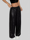 Women Sequin Wide Leg Pants nicholesgifts