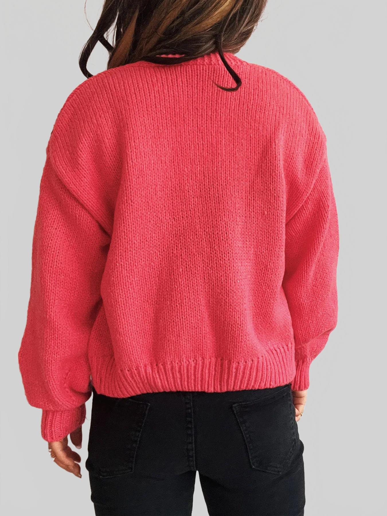 Flower Open Front Long Sleeve Cardigan nicholesgifts