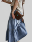 Tiered Button-Fly Denim Skirt nicholesgifts