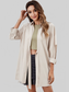 Women Tie Front Collared Neck Cutout Shacket nicholesgifts