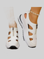 Cutout Zipper Wedge Sneakers Trendsi