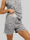 Printed Round Neck Top and Shorts Lounge Set nicholesgifts