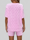 Flower Round Neck Top and Shorts Lounge Set nicholesgifts